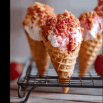 Strawberry Crunch Cheesecake Cones