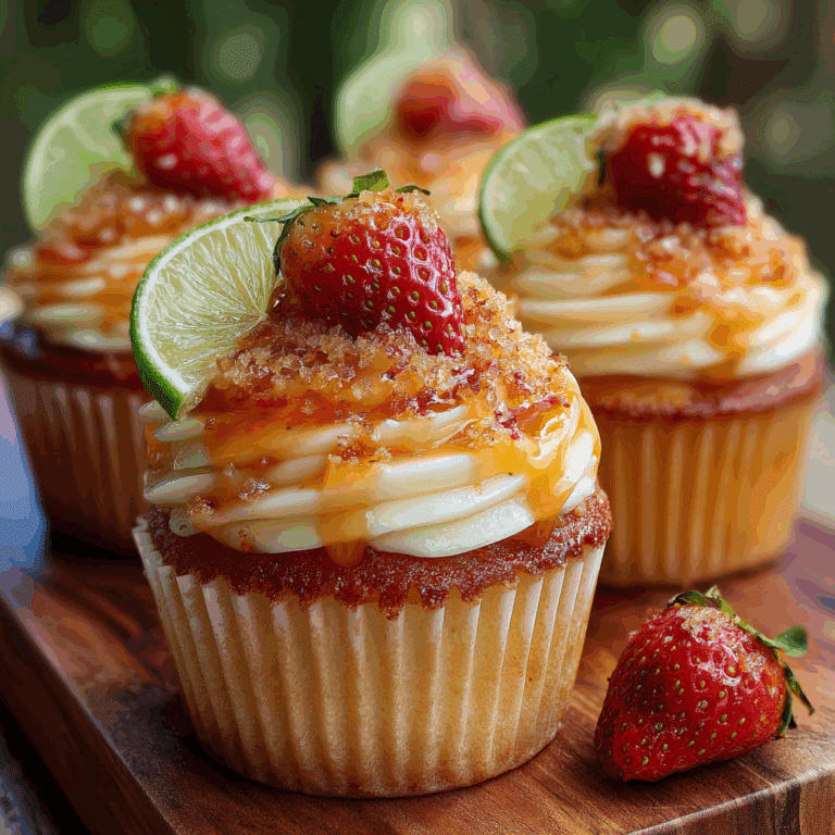 Strawberry Mango Margarita Cupcakes