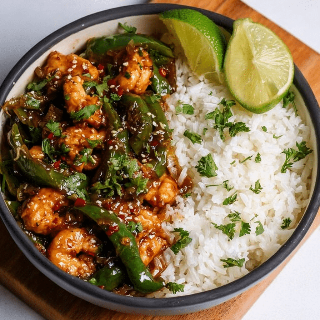 Sweet Chili Chicken Bowls with Coconut Rice