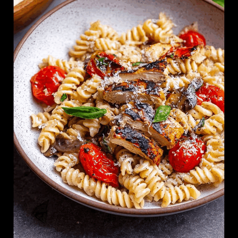 Tomato Basil Pasta with Grilled Chicken