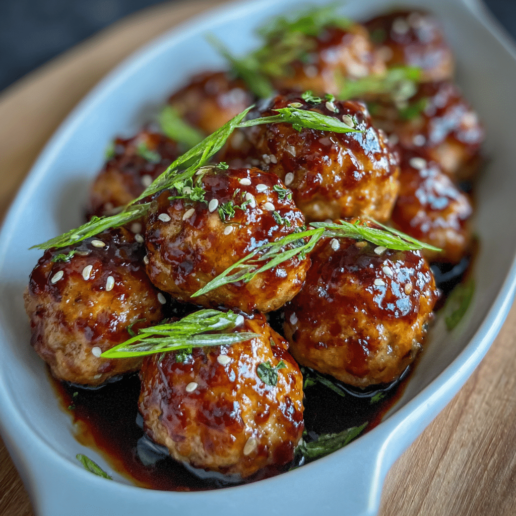 Asian Glazed Turkey Meatballs