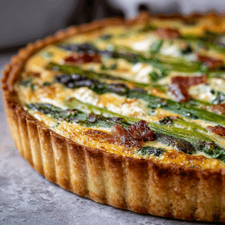 Asparagus, Pancetta & Goat’s Cheese Quiche