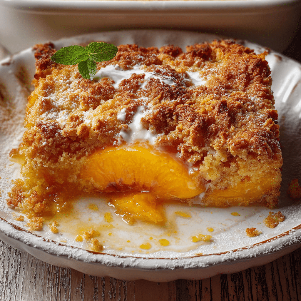Best Peach Dump Cake