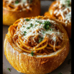 Bread Bowl Spaghetti