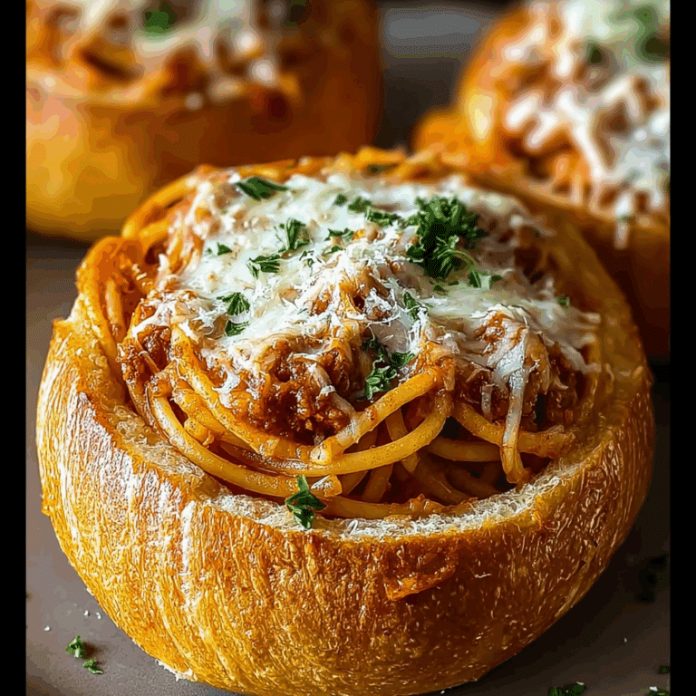Bread Bowl Spaghetti