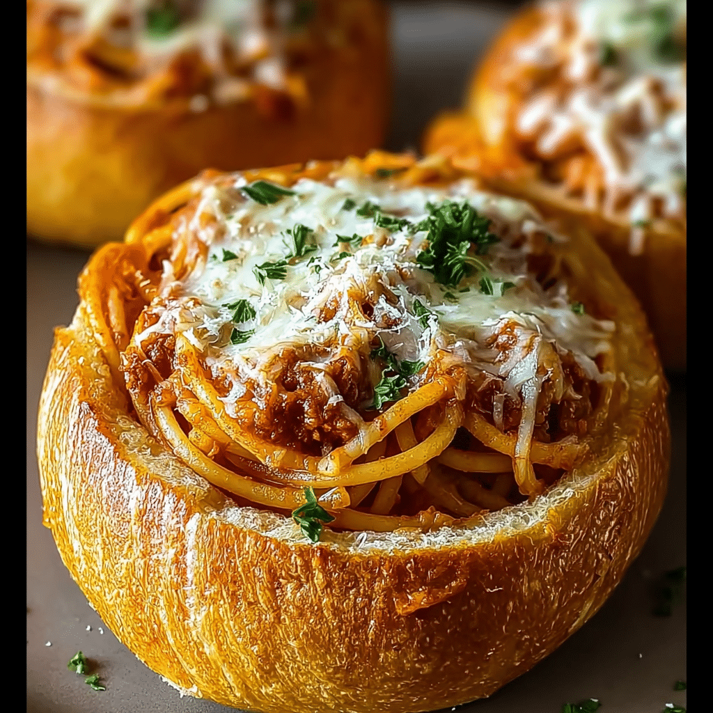 Bread Bowl Spaghetti