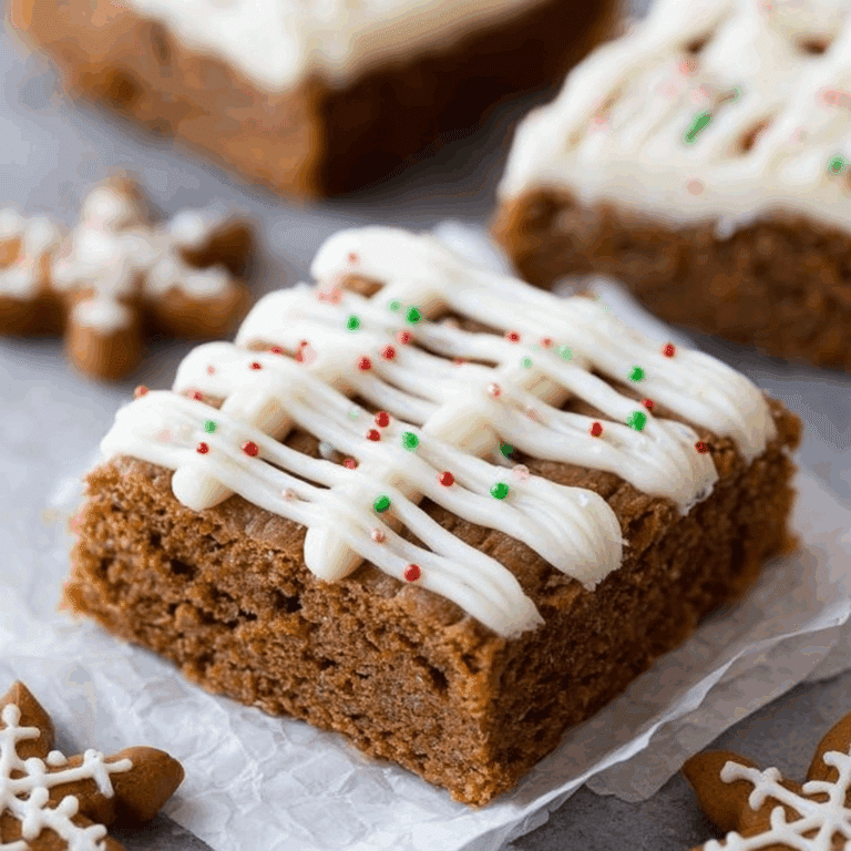 Gingerbread Cookie Bars