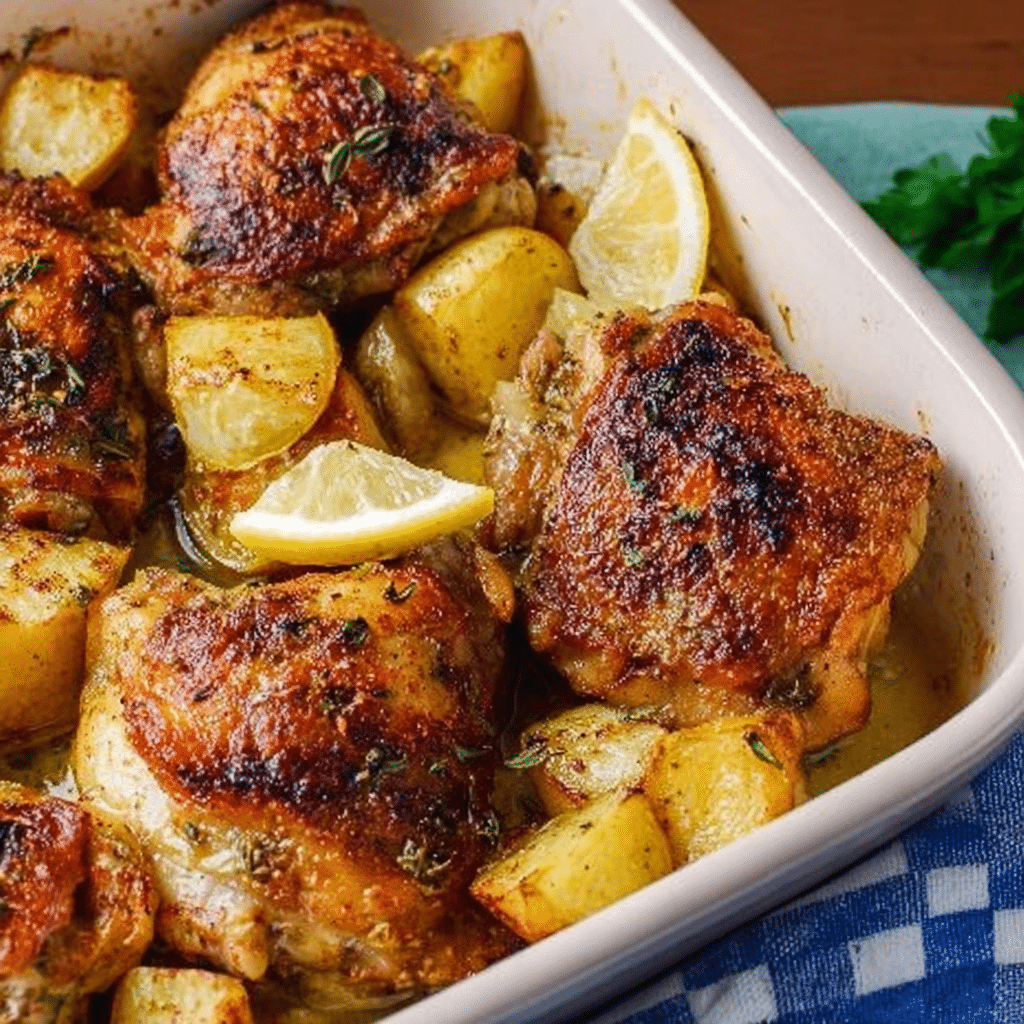 Greek Lemon Chicken Thighs