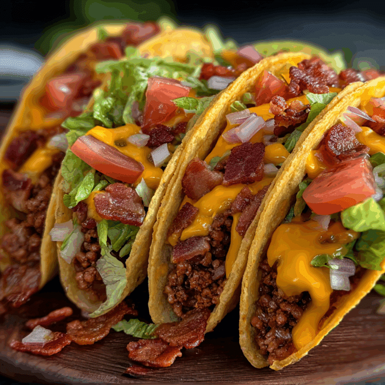 Loaded Bacon Cheeseburger Tacos