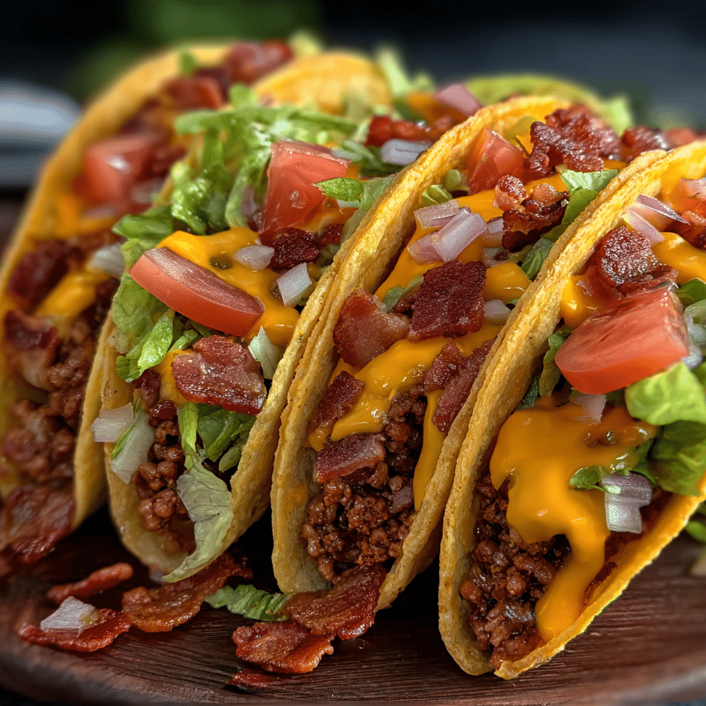 Loaded Bacon Cheeseburger Tacos