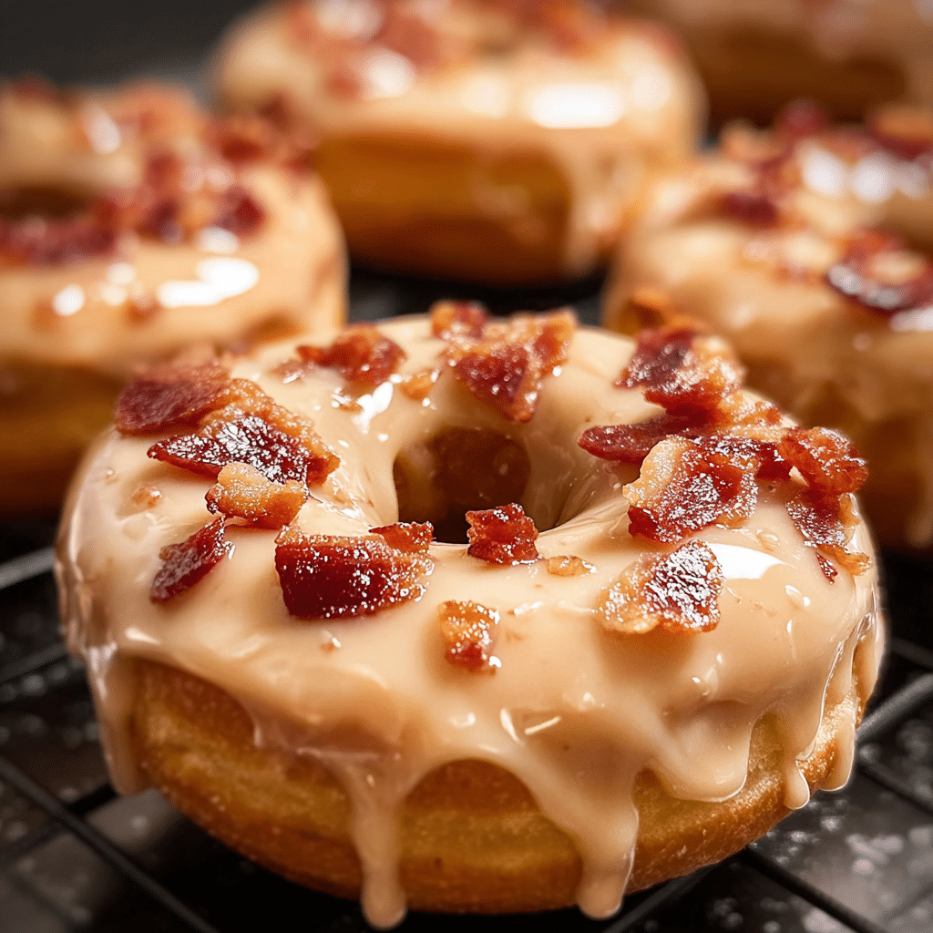 Maple Donuts with Bacon Glaze