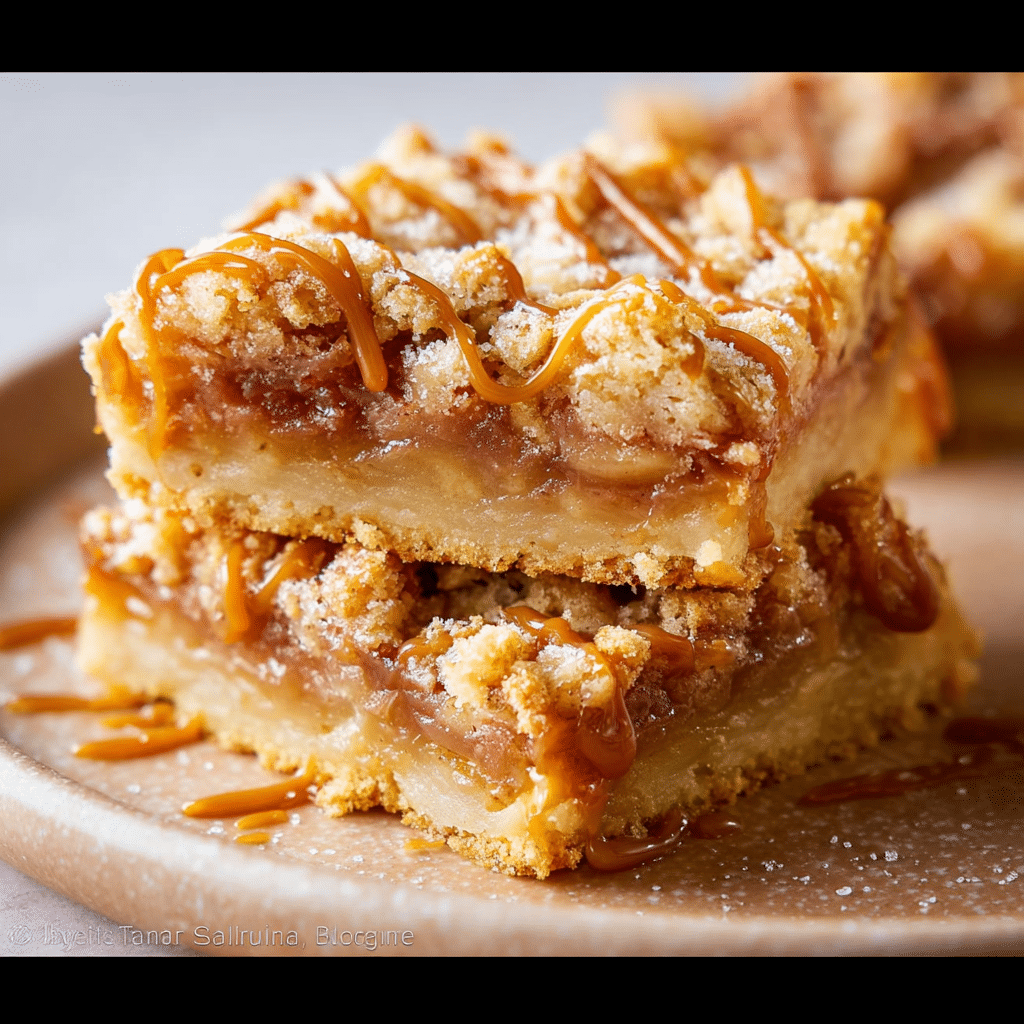 Salted Caramel Apple Pie Bars
