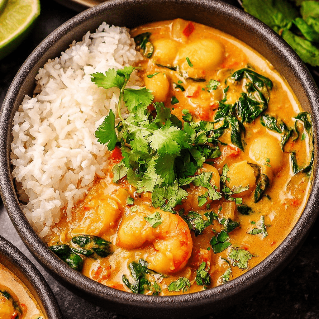 Curried Bean Stew with Coconut & Coriander Drizzle