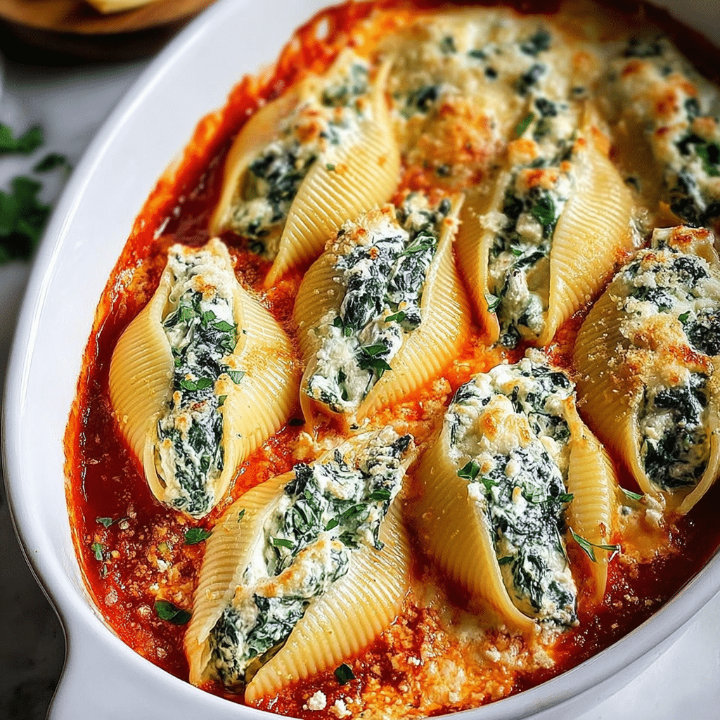 Decadent Spinach-Stuffed Shells