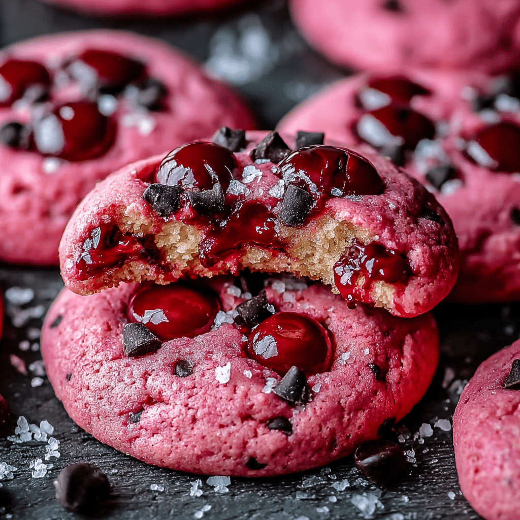 Heavenly Maraschino Cherry Chocolate Chip Cookies