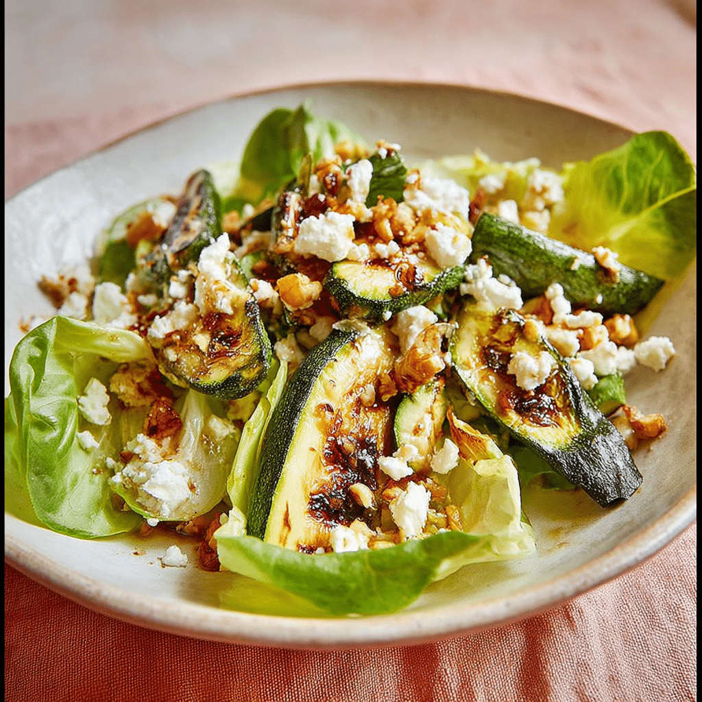 Little Gem, Griddled Courgette & Feta Shake-Up Salad