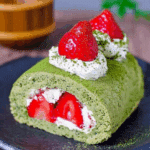 Matcha & Strawberry Roulade