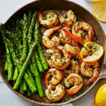 Meyer Lemon Garlic Shrimp and Asparagus