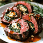 Quick Christmas Stuffed Beef Tenderloin