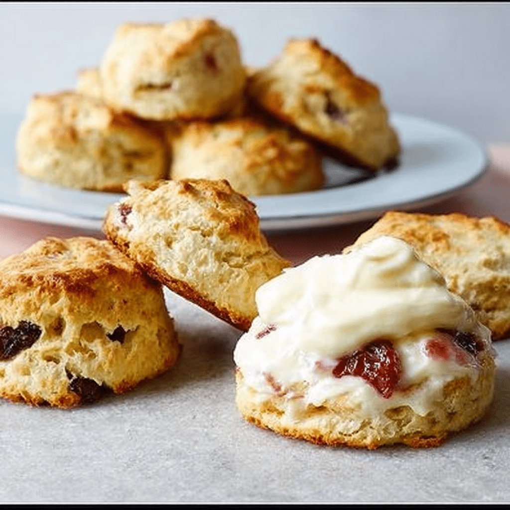 Rhubarb & Custard Scones