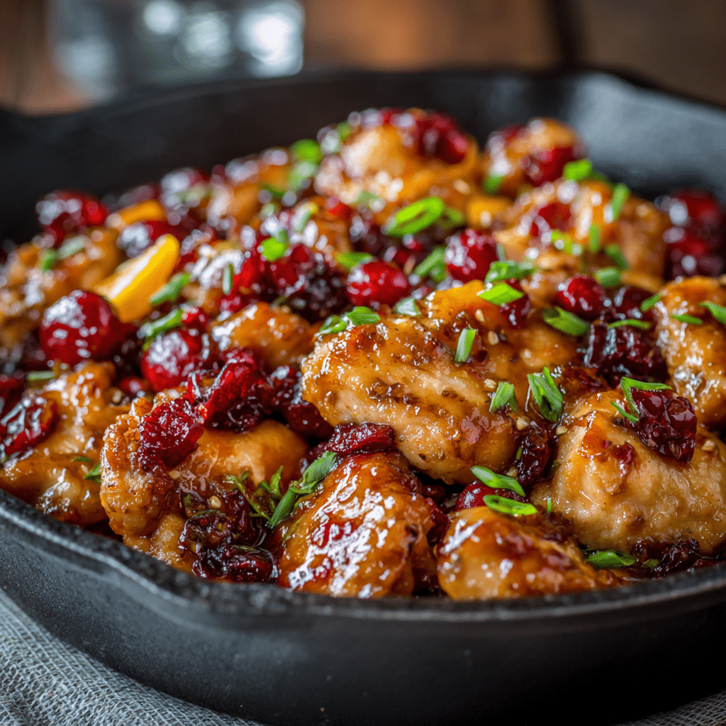 Skillet Cranberry Orange Chicken