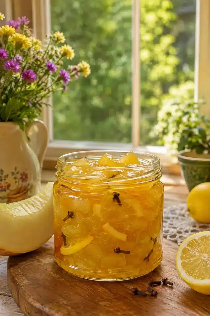 Dulceață de pepene felii cu lămâie și cuișoare
