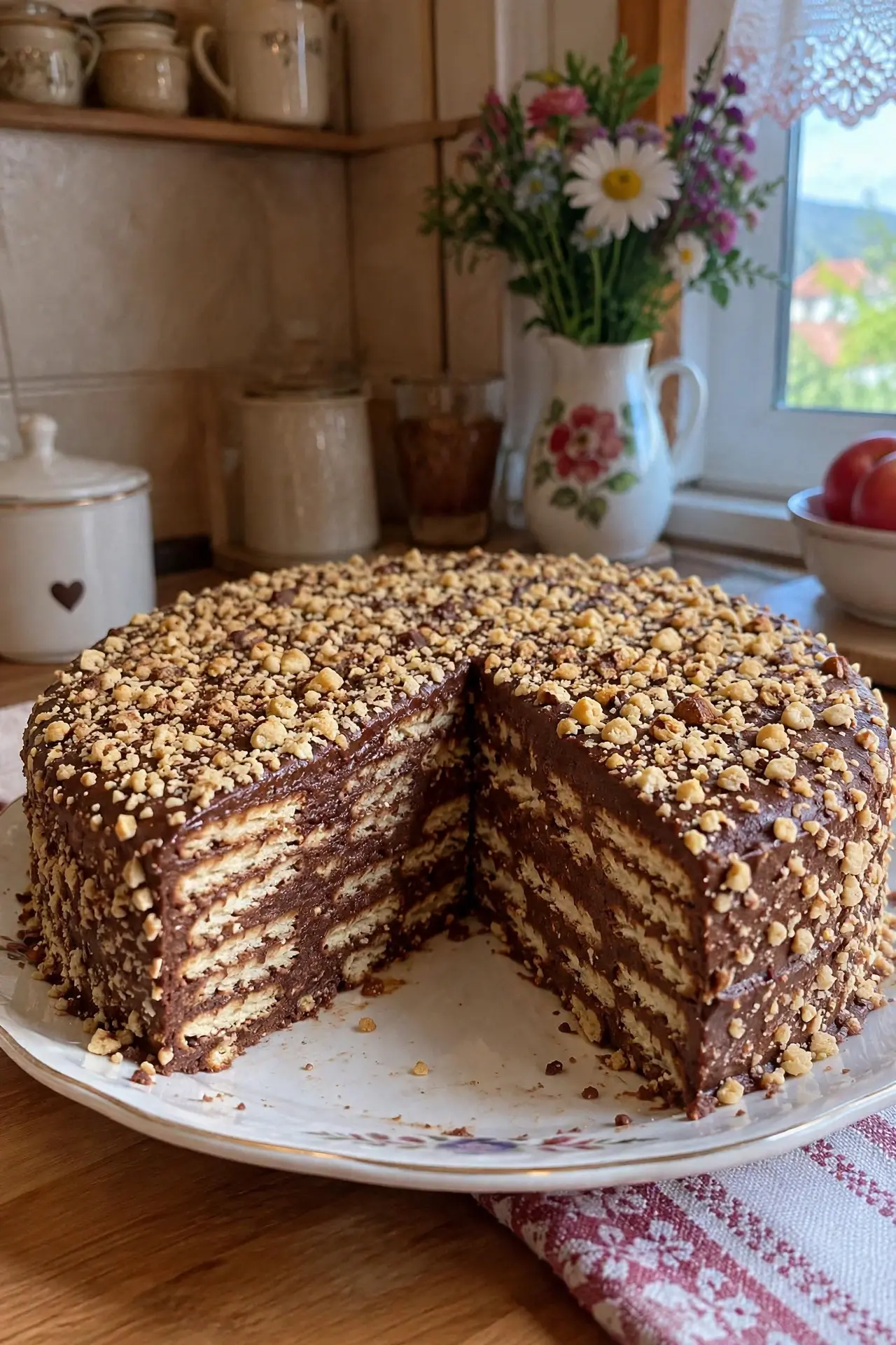 tort de biscuiți fără coacere