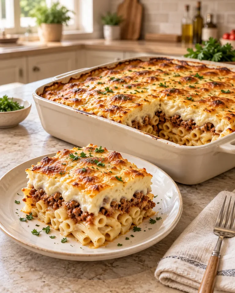 Macarona cu bechamel la cuptor