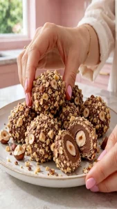 Bomboane de ciocolată cu alune inspirate de Ferrero Rocher