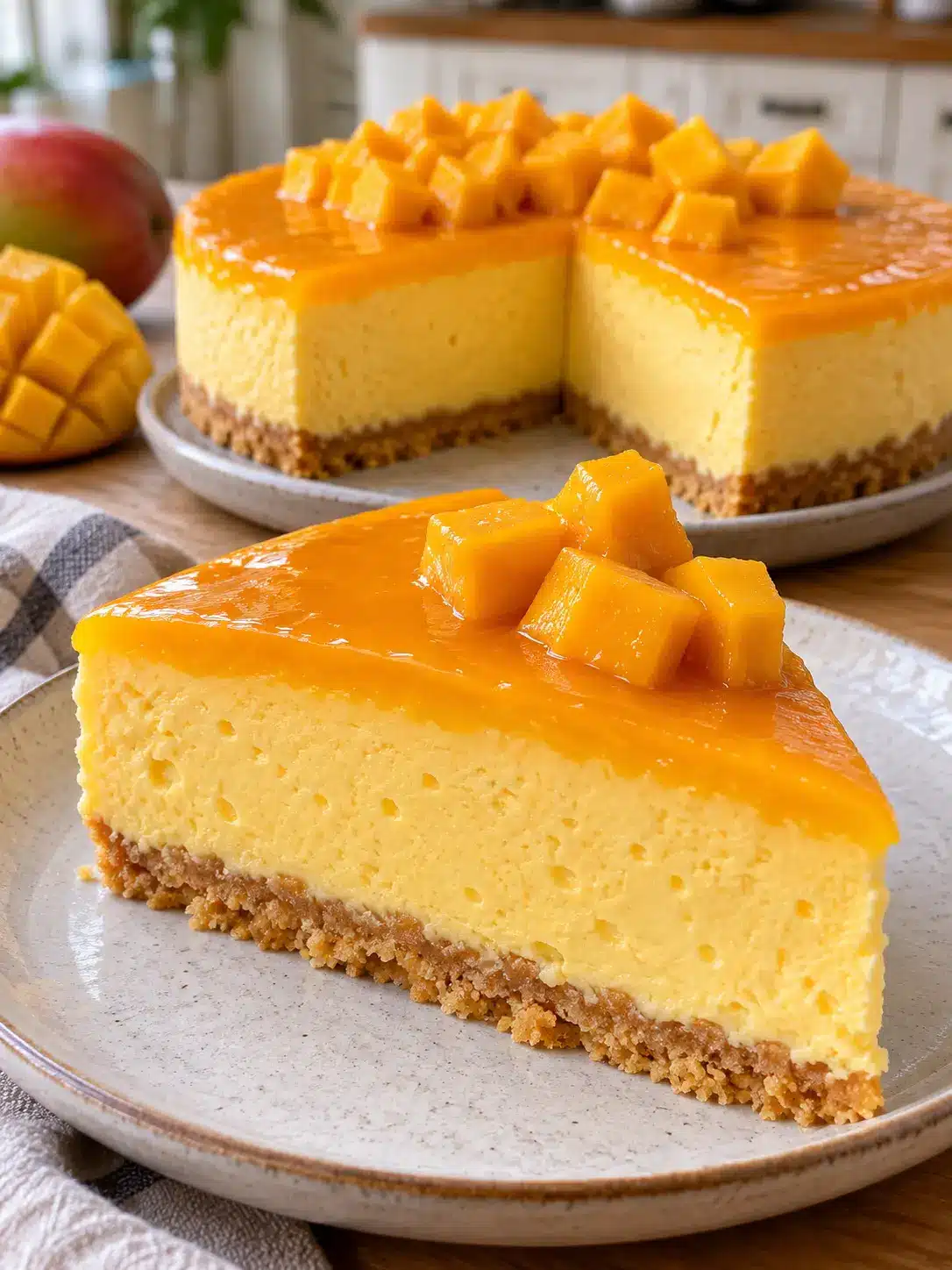Cheesecake cu mango 2 rețetă cheesecake mango fără coacere