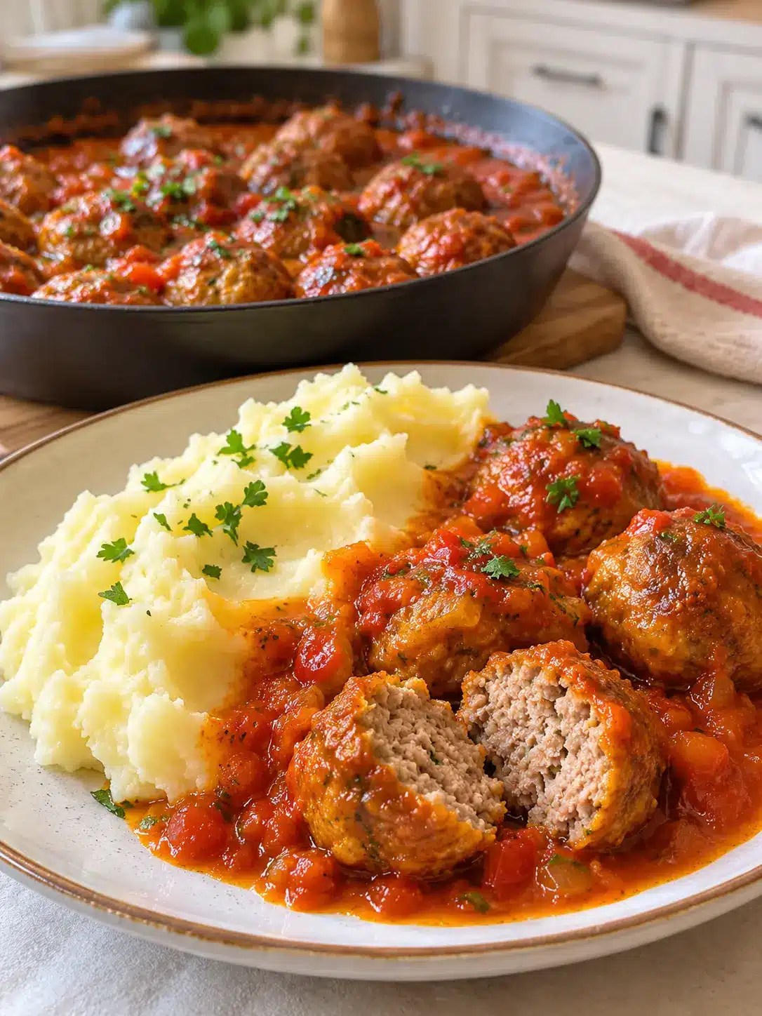 rețetă chifteluțe marinate cu piure