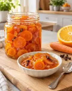 Dulceață de morcovi cu portocală și cuișoare