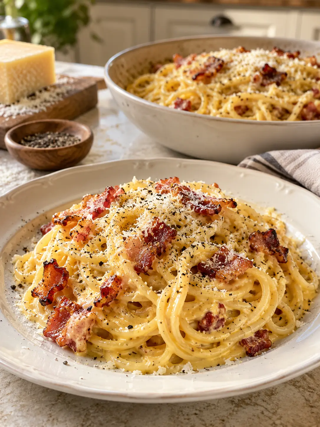 rețetă paste carbonara cu bacon