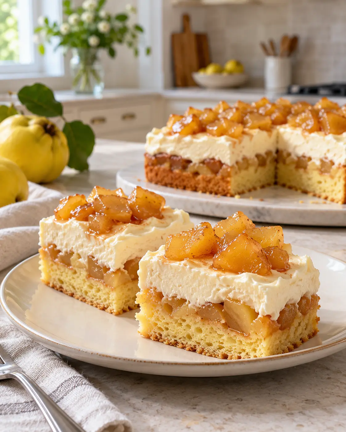 rețetă prăjitură cu gutui mascarpone