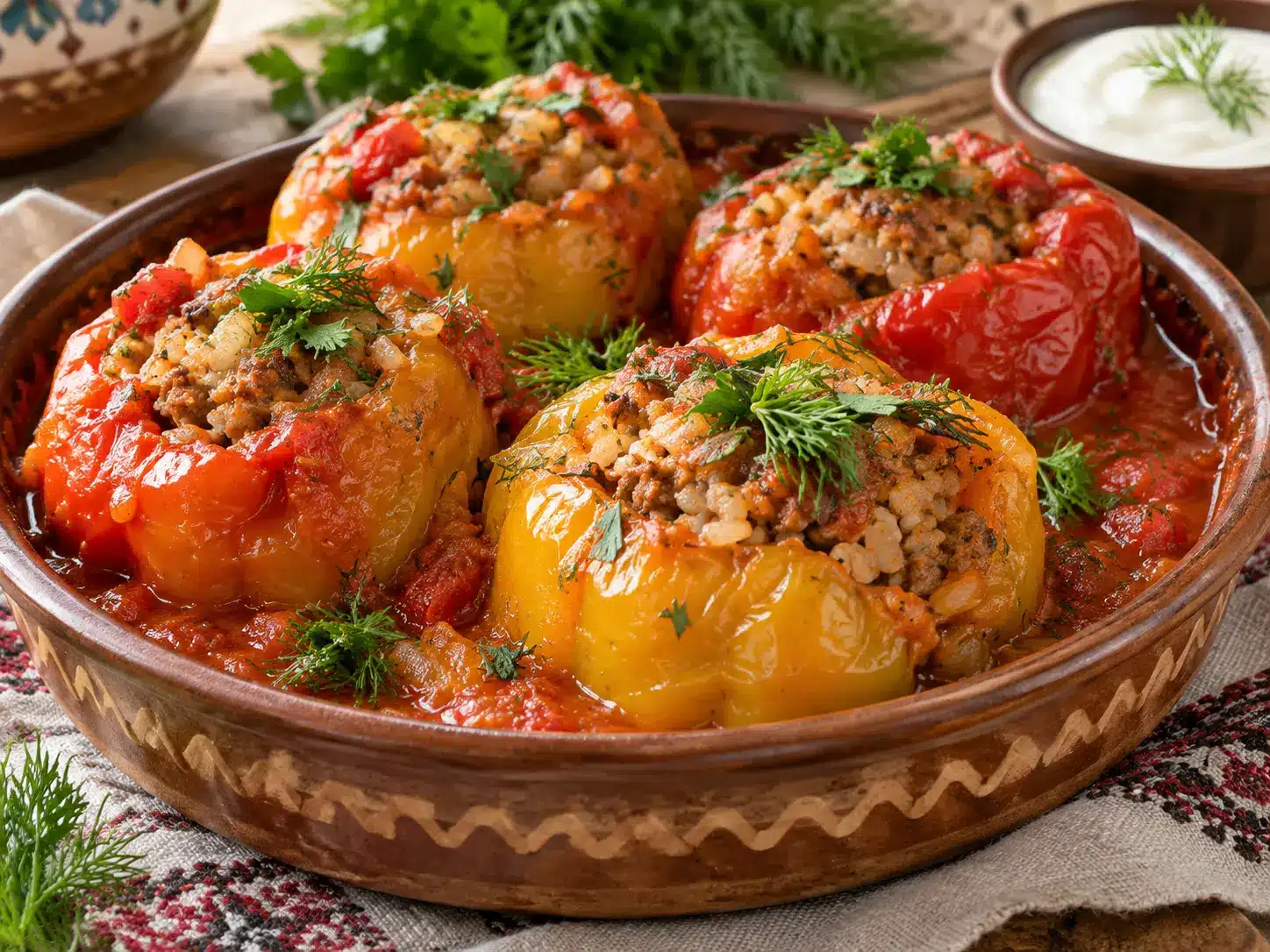 Ardei umpluți cu carne tocată